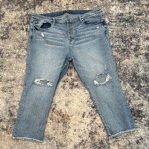 Trendy Button-Fly Distressed Jeans